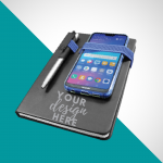 Notebook with Pen and Mobile Holder