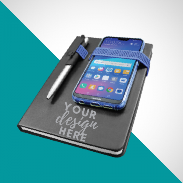 Notebook With Pen Mobile Holder