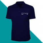 Polo tshirt navy blue mockup