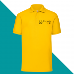 Polo tshirt yellow mockup